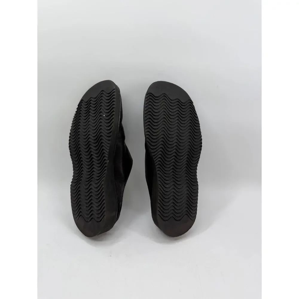 Banana Republic Black Leather Slide Mules Women's Italy Comfort Sandals - Picture 11 of 13